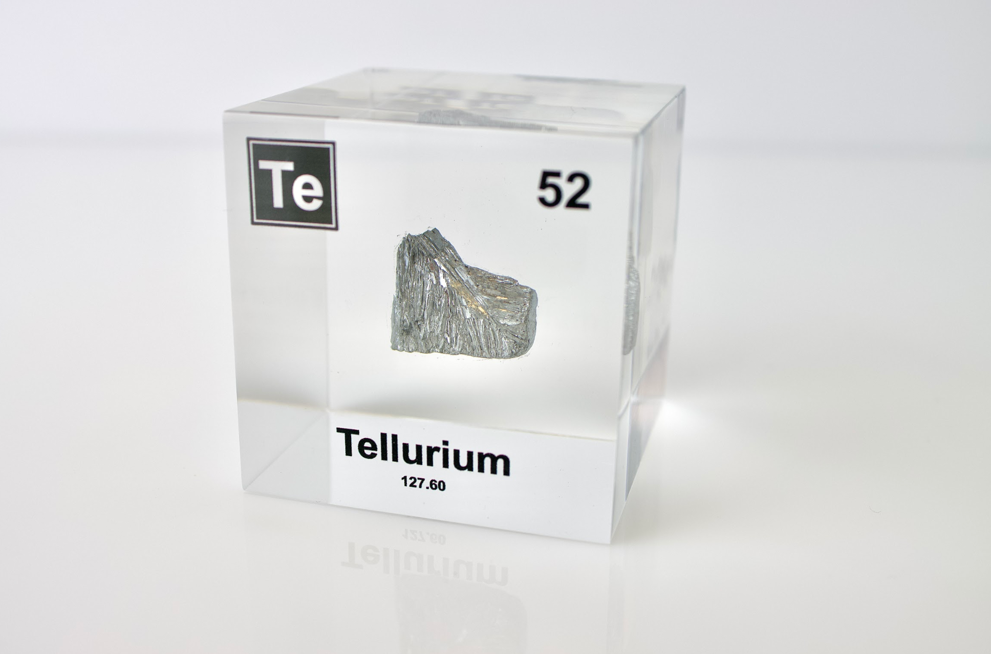 Tellurium Element Cube - 2" Acrylic Display - Atomic Number 52