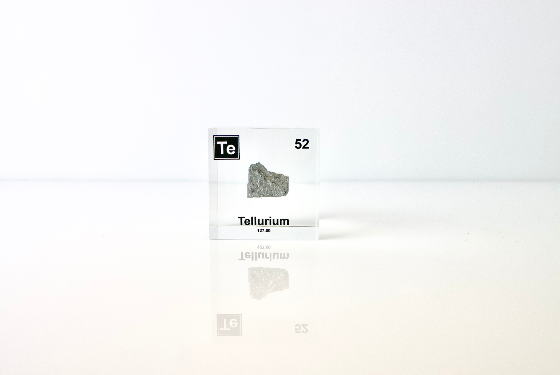 Tellurium Element Cube - 2" Acrylic Display - Atomic Number 52