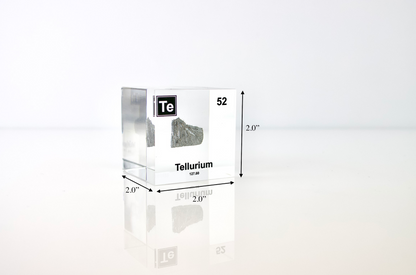 Tellurium Element Cube - 2" Acrylic Display - Atomic Number 52