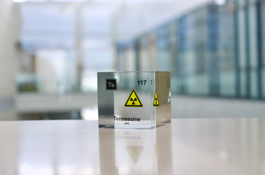 Tennessine Element Cube - 2" Acrylic Display - Atomic Number 117