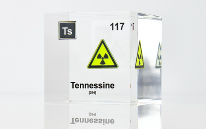 Tennessine Element Cube - 2" Acrylic Display - Atomic Number 117