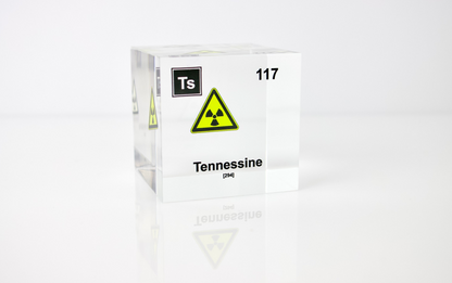 Tennessine Element Cube - 2" Acrylic Display - Atomic Number 117