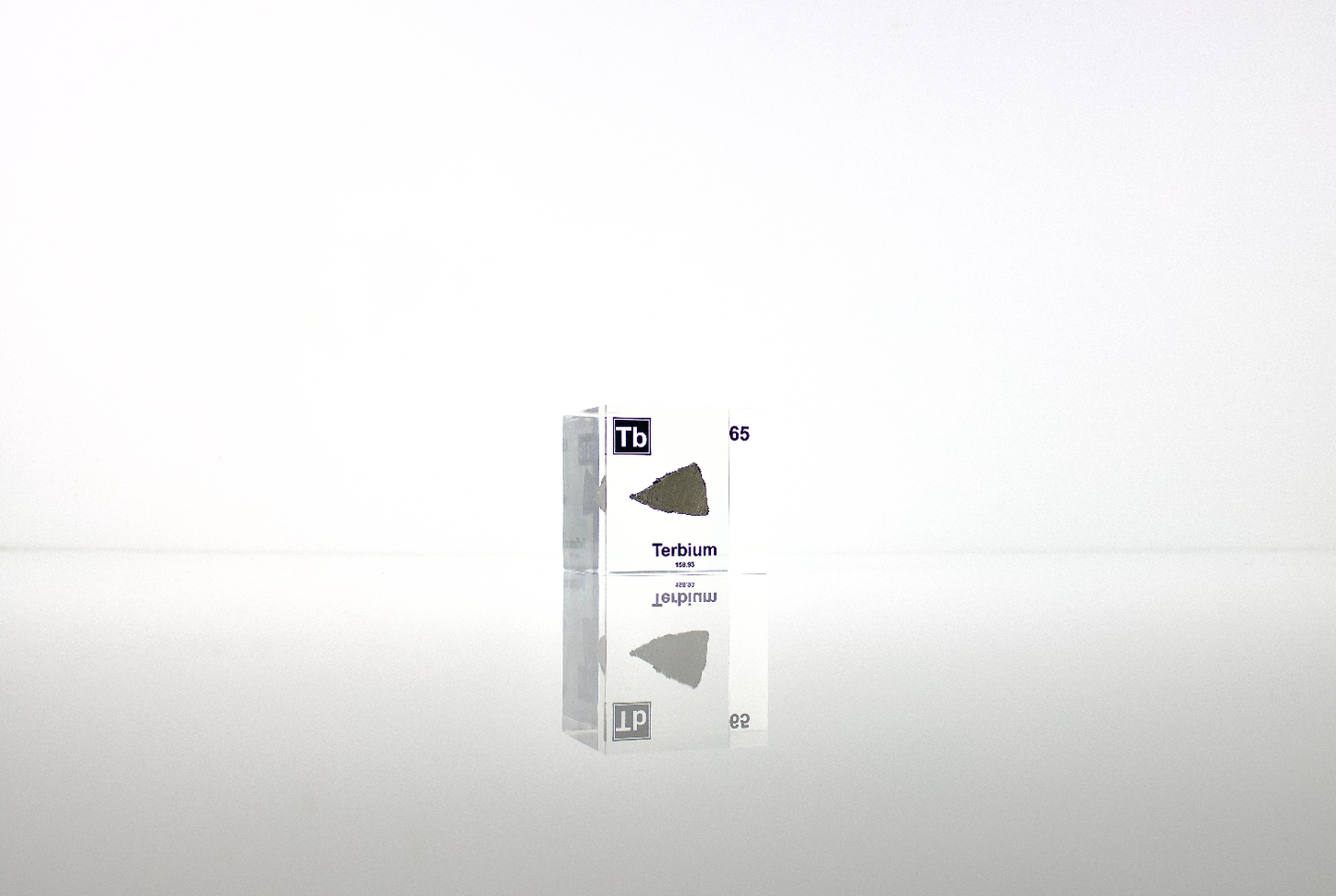 Terbium Element Cube - 2" Acrylic Display - Atomic Number 65