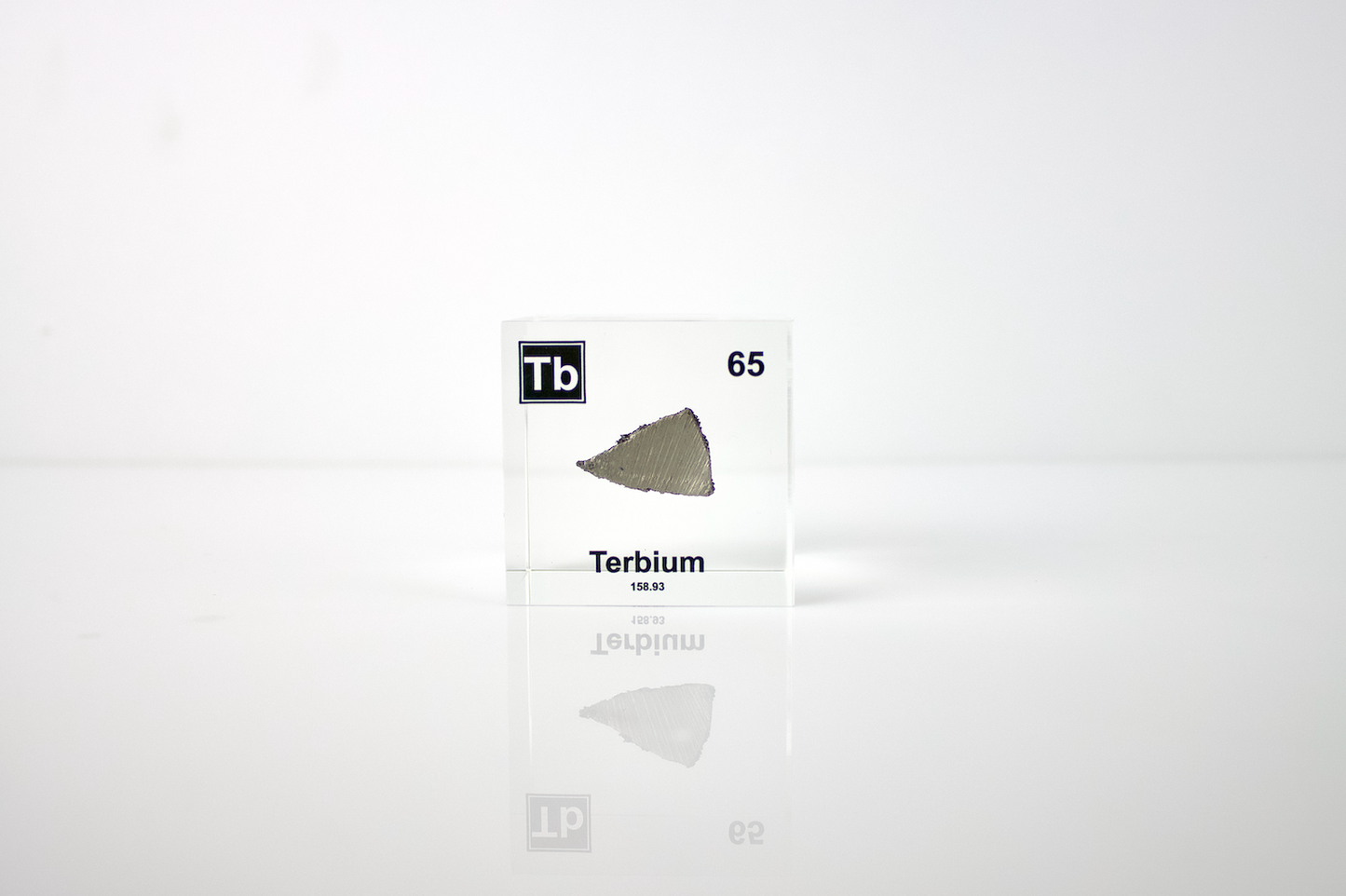 Terbium Element Cube - 2" Acrylic Display - Atomic Number 65