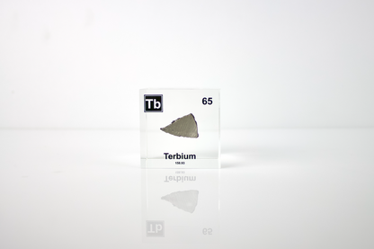 Terbium Element Cube - 2" Acrylic Display - Atomic Number 65
