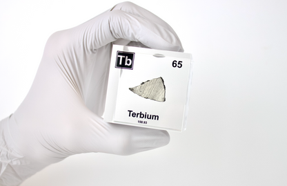 Terbium Element Cube - 2" Acrylic Display - Atomic Number 65