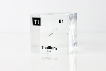 Thallium Element Cube - 2" Acrylic Display - Atomic Number 81