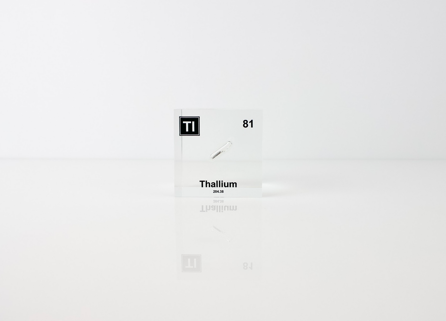 Thallium Element Cube - 2" Acrylic Display - Atomic Number 81