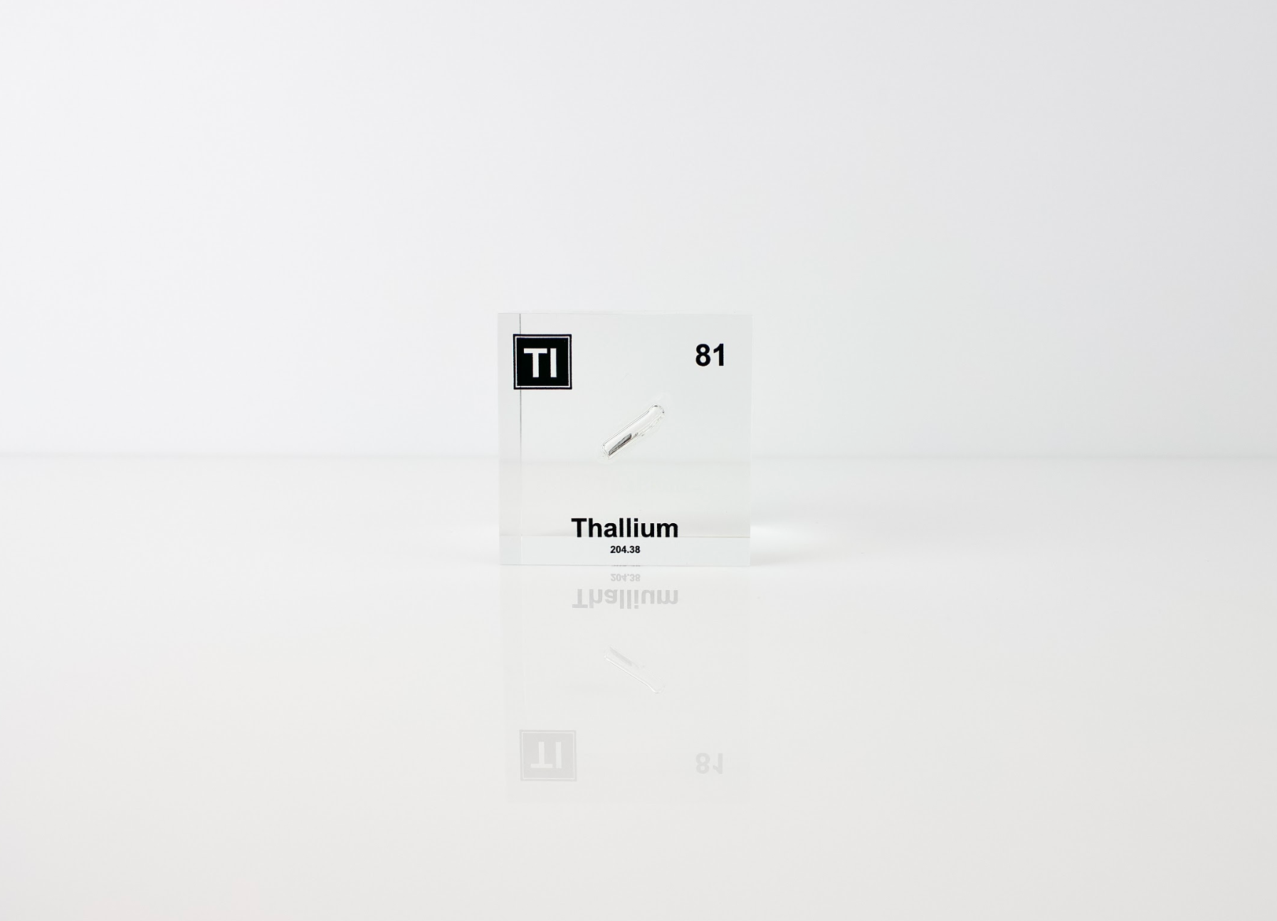 Thallium Element Cube - 2" Acrylic Display - Atomic Number 81