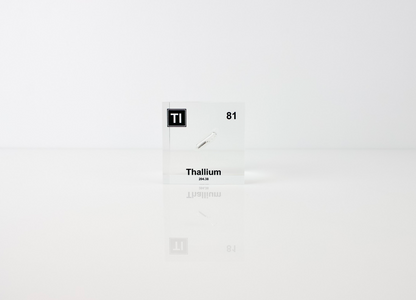 Thallium Element Cube - 2" Acrylic Display - Atomic Number 81