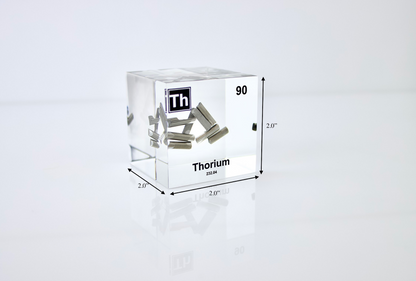 Thorium Element Cube - 2" Acrylic Display - Atomic Number 90