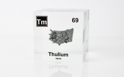 Thulium Element Cube - 2" Acrylic Display - Atomic Number 69