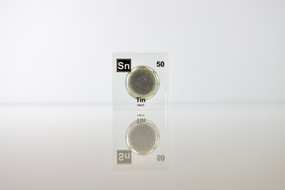 Tin Element Cube - 2" Acrylic Display - Atomic Number 50