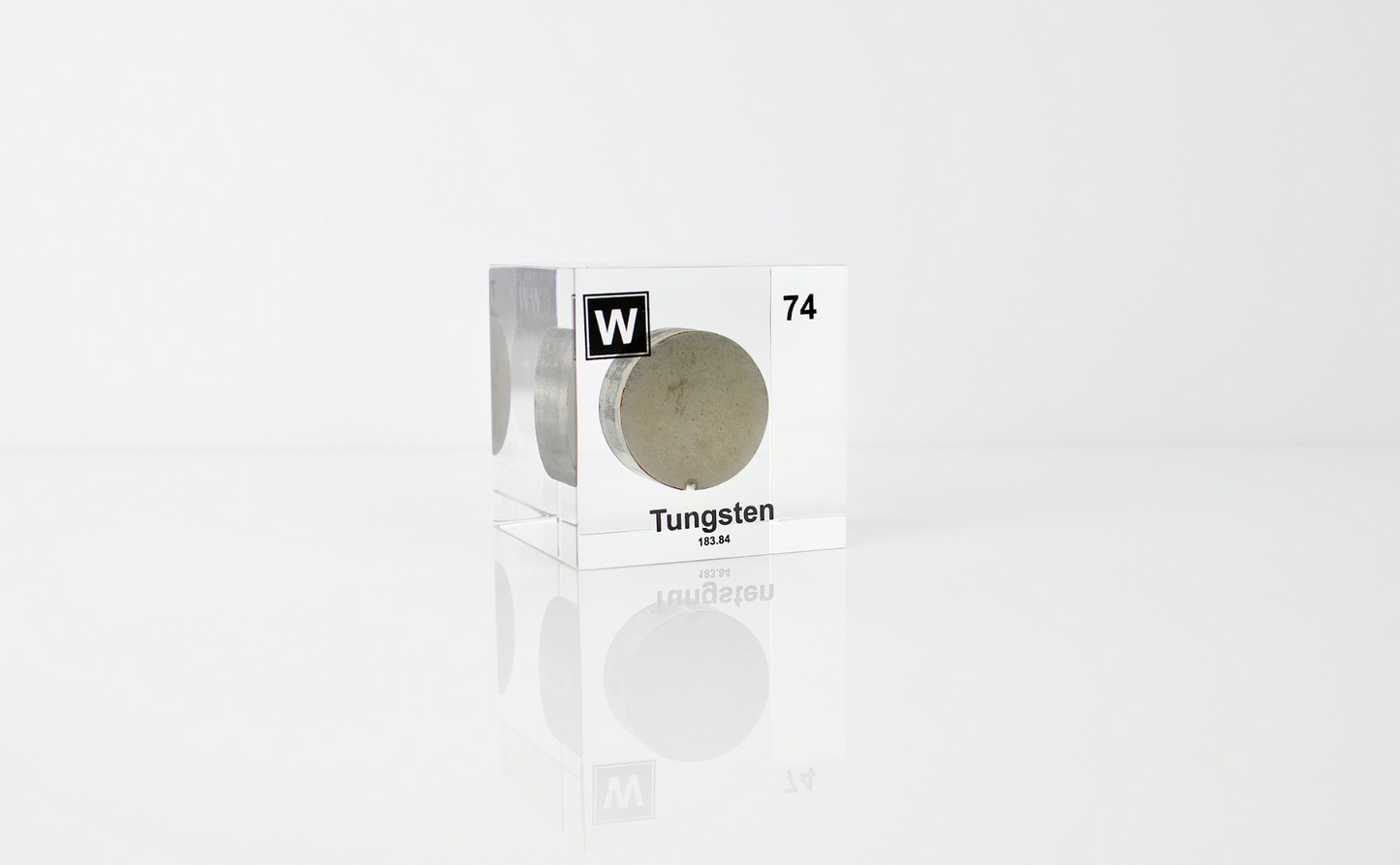 Tungsten Element Cube - 2" Acrylic Display - Atomic Number 74