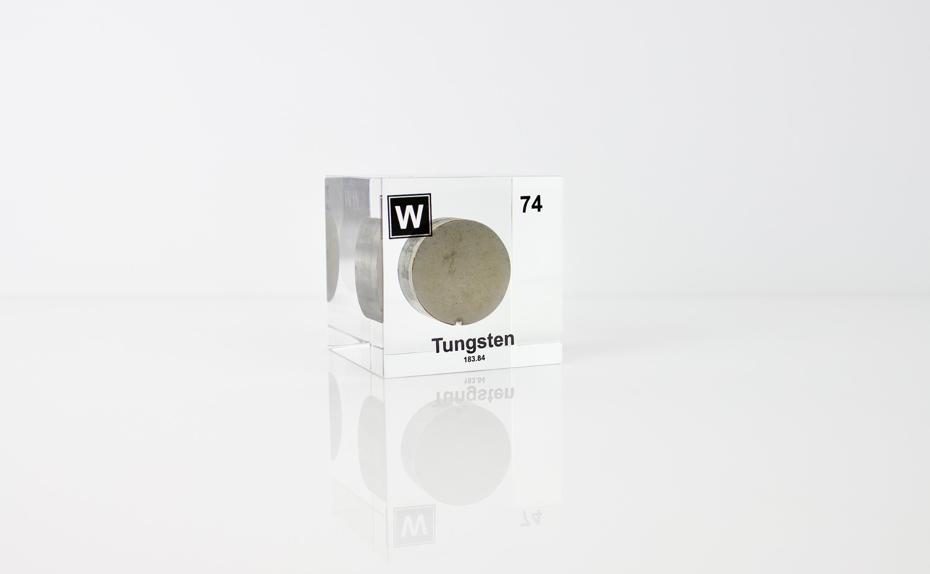 Tungsten Element Cube - 2" Acrylic Display - Atomic Number 74
