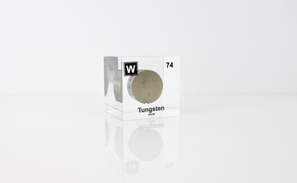 Tungsten Element Cube - 2" Acrylic Display - Atomic Number 74