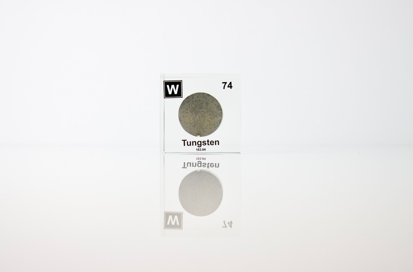 Tungsten Element Cube - 2" Acrylic Display - Atomic Number 74