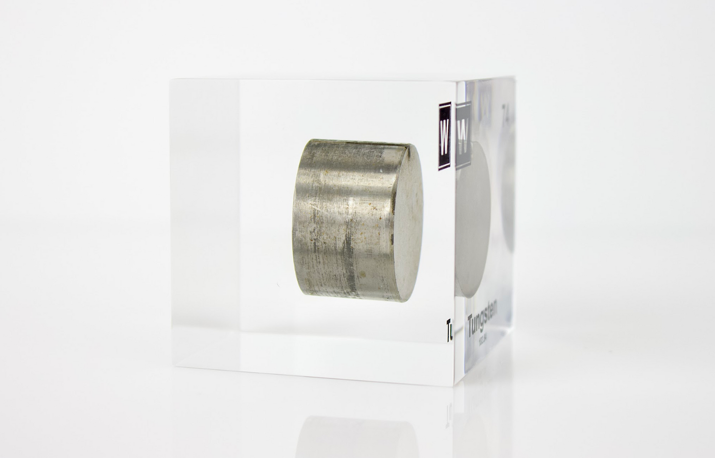 Tungsten Element Cube - 2" Acrylic Display - Atomic Number 74