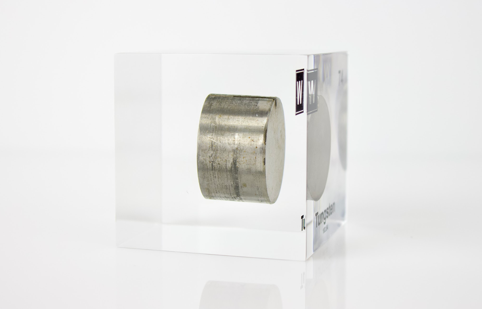 Tungsten Element Cube - 2" Acrylic Display - Atomic Number 74