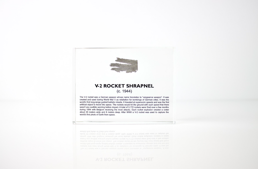 V-2 Rocket Shrapnel Artifact Display