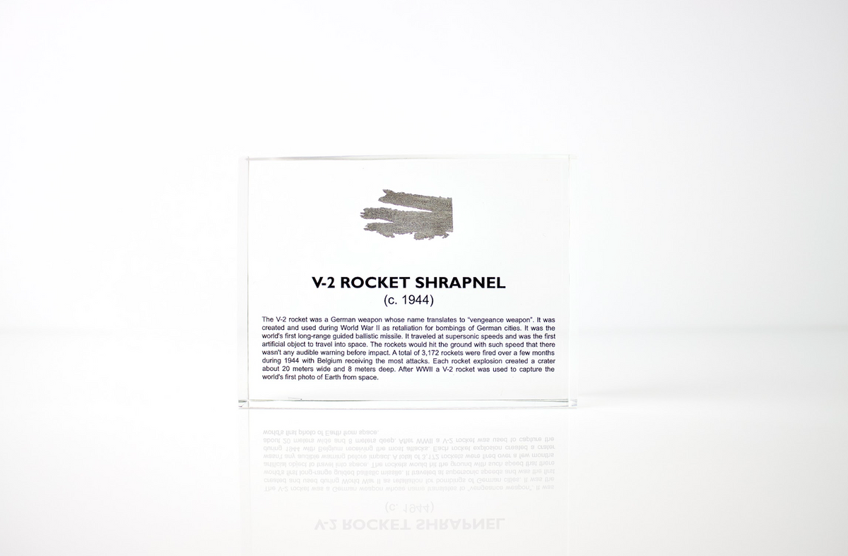 V-2 Rocket Shrapnel Artifact Display