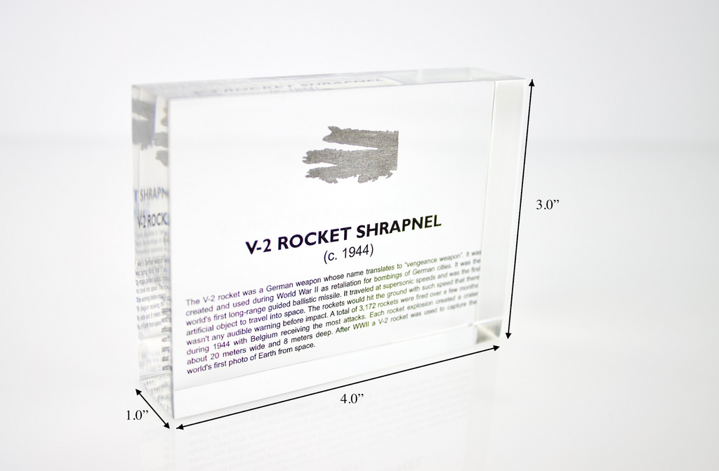 V-2 Rocket Shrapnel Artifact Display