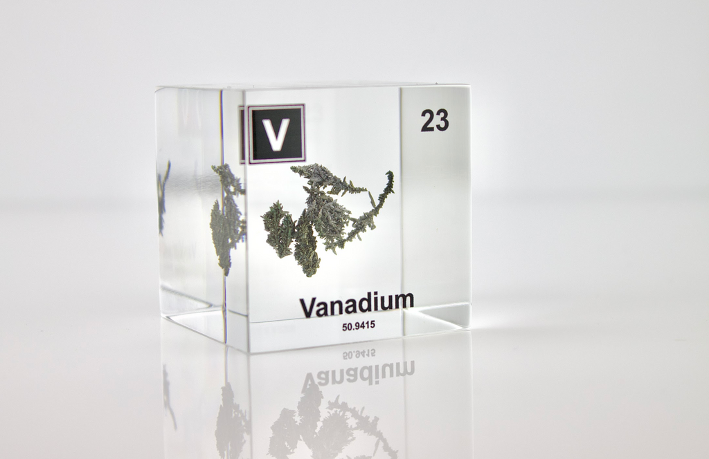 Vanadium Element Cube - 2" Acrylic Display - Atomic Number 23