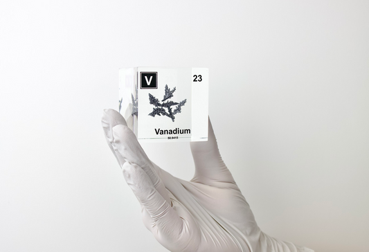 Vanadium Element Cube - 2" Acrylic Display - Atomic Number 23