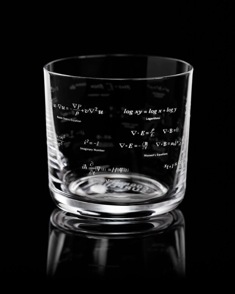 Equations that Changed the World Lowball Glass: White - Stemcell Science Shop