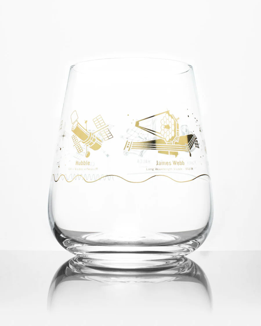Space Telescope Stemless Wineglass: Gold - Stemcell Science Shop