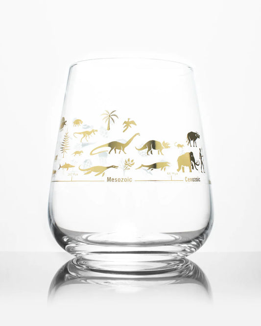 Geologic Timescale Stemless Wine Glass: Gold - Stemcell Science Shop
