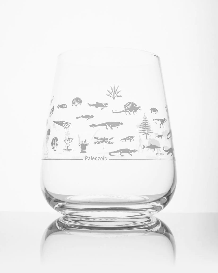 Geologic Timescale Stemless Wine Glass: White - Stemcell Science Shop