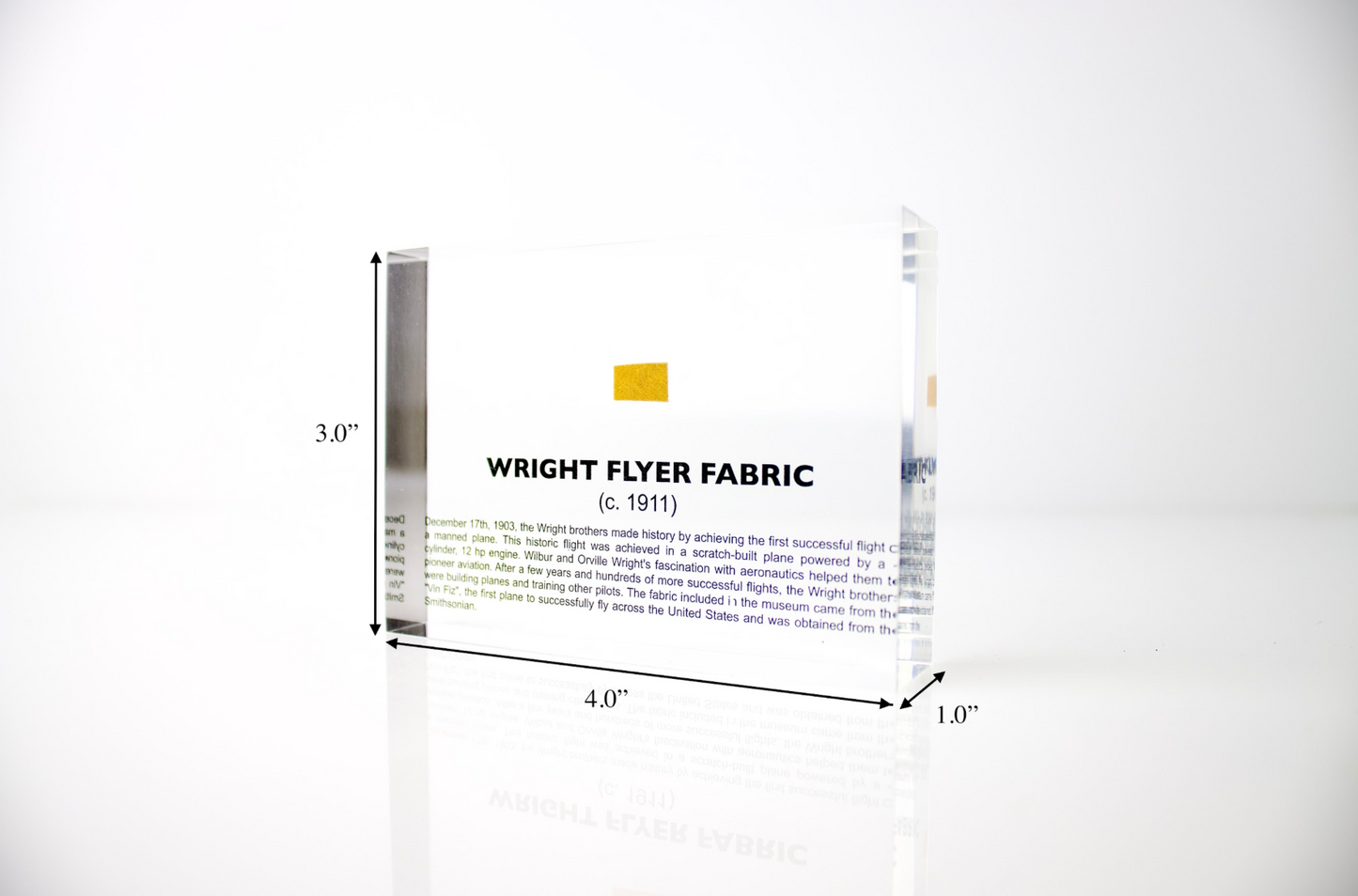 Wright Flyer Fabric Artifact Display