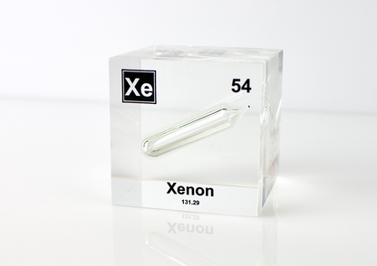 Xenon Element Cube - 2" Acrylic Display - Atomic Number 54