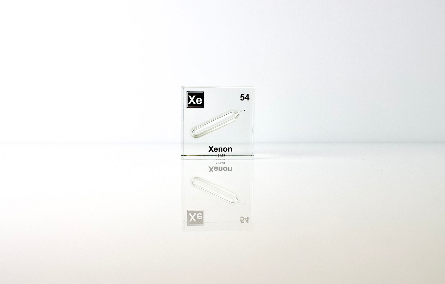 Xenon Element Cube - 2" Acrylic Display - Atomic Number 54