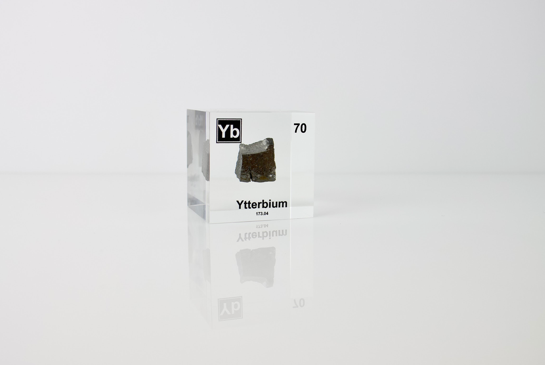 Ytterbium Element Cube - 2" Acrylic Display - Atomic Number 70