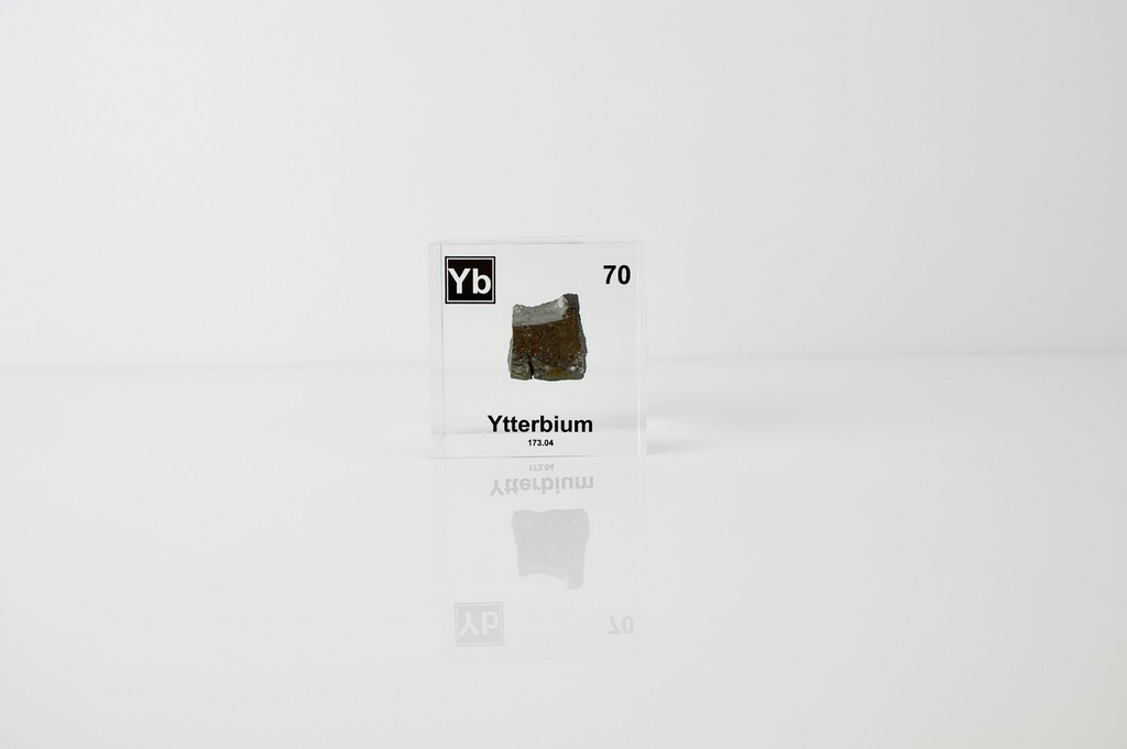 Ytterbium Element Cube - 2" Acrylic Display - Atomic Number 70