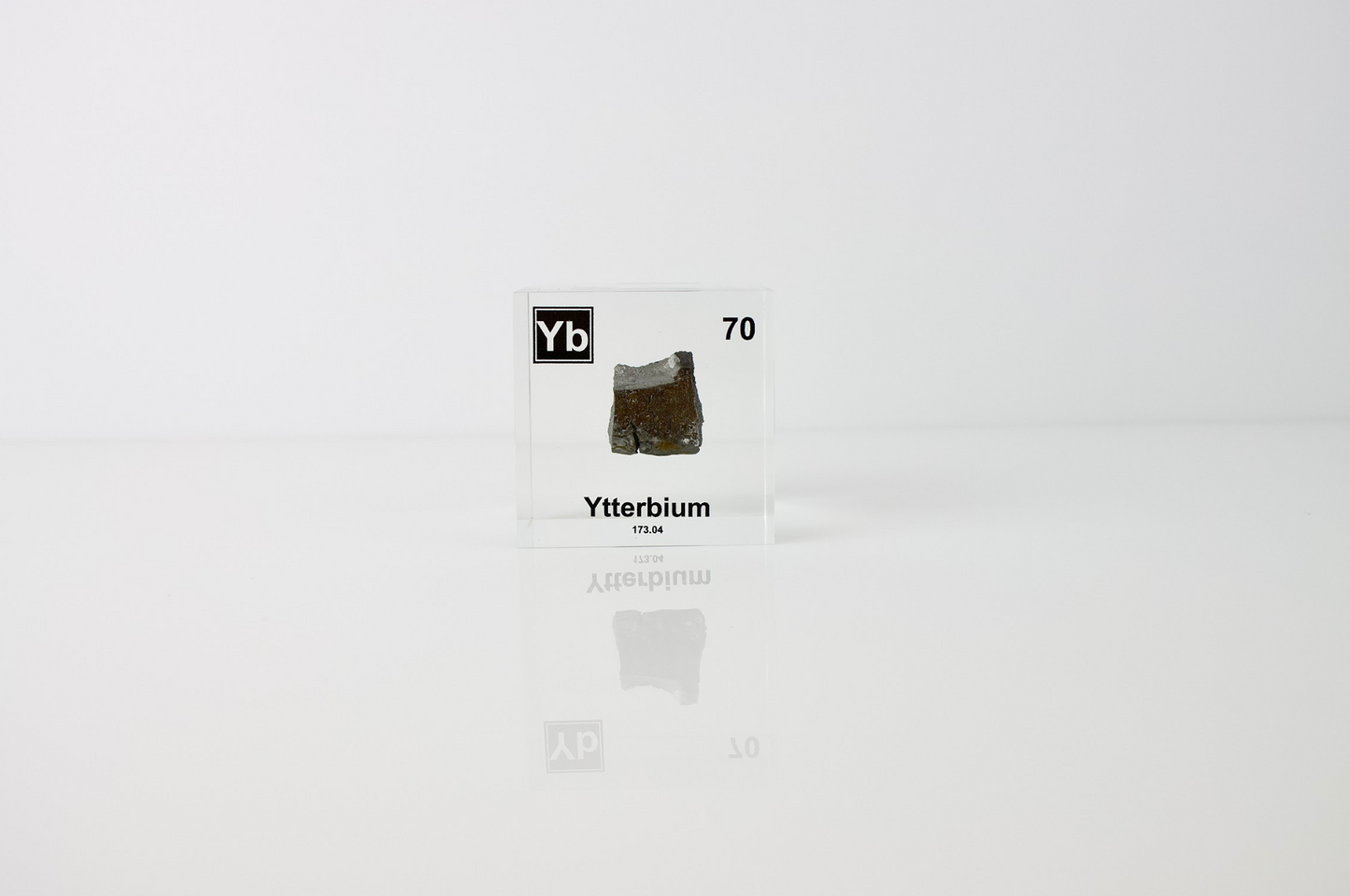 Ytterbium Element Cube - 2" Acrylic Display - Atomic Number 70
