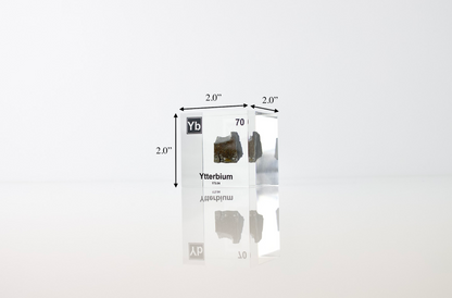 Ytterbium Element Cube - 2" Acrylic Display - Atomic Number 70