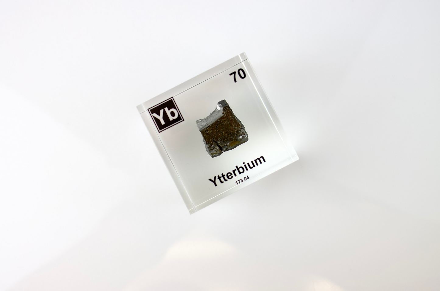 Ytterbium Element Cube - 2" Acrylic Display - Atomic Number 70
