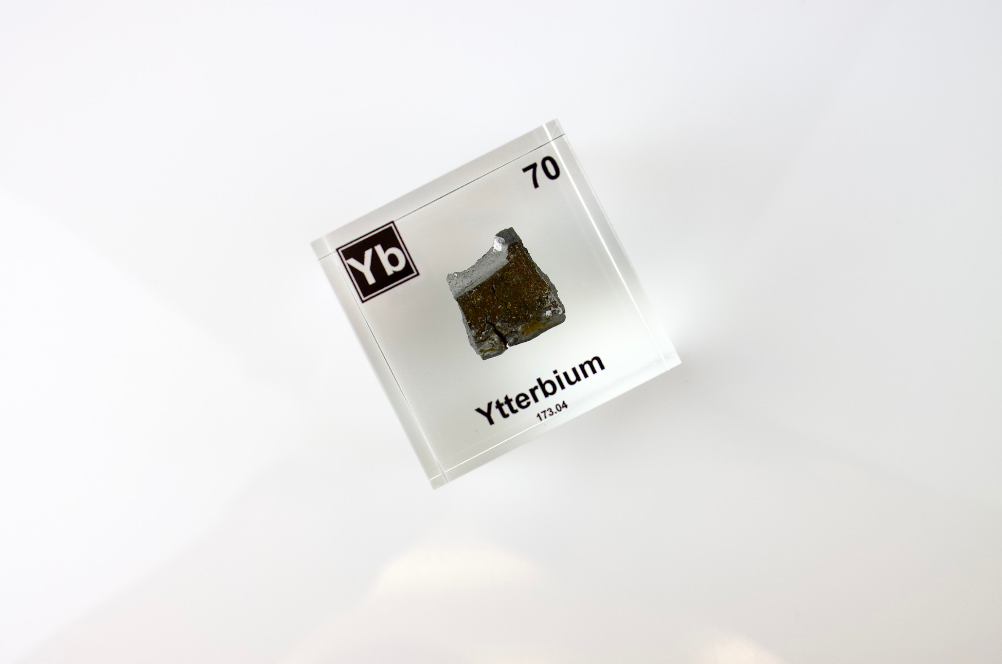 Ytterbium Element Cube - 2" Acrylic Display - Atomic Number 70