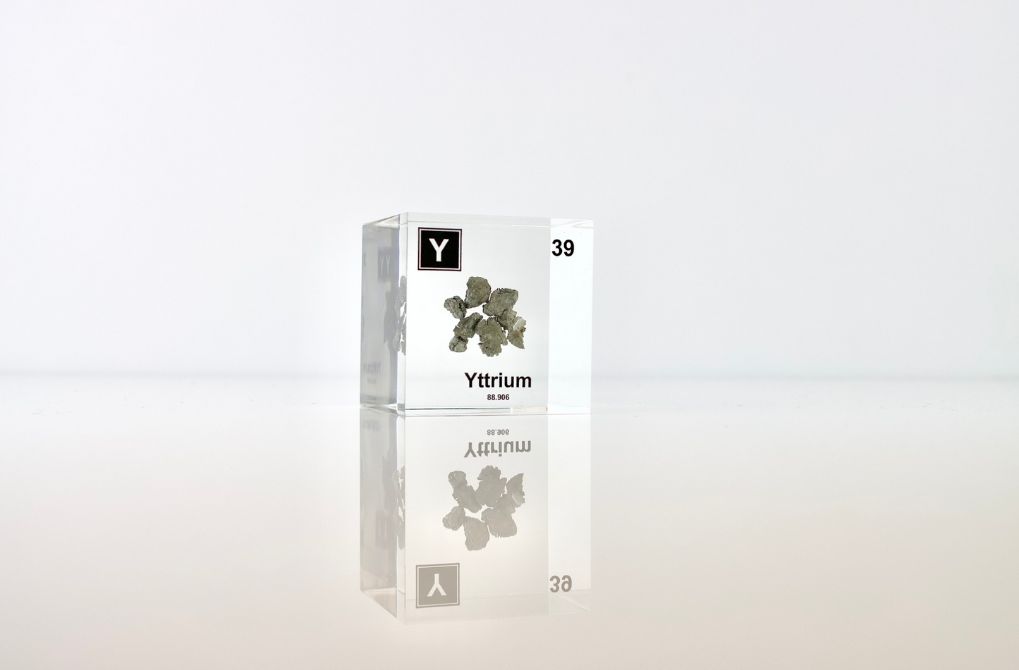 Yttrium Element Cube - 2" Acrylic Display - Atomic Number 39