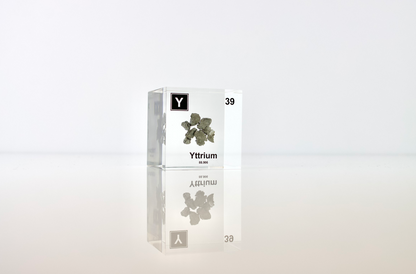 Yttrium Element Cube - 2" Acrylic Display - Atomic Number 39