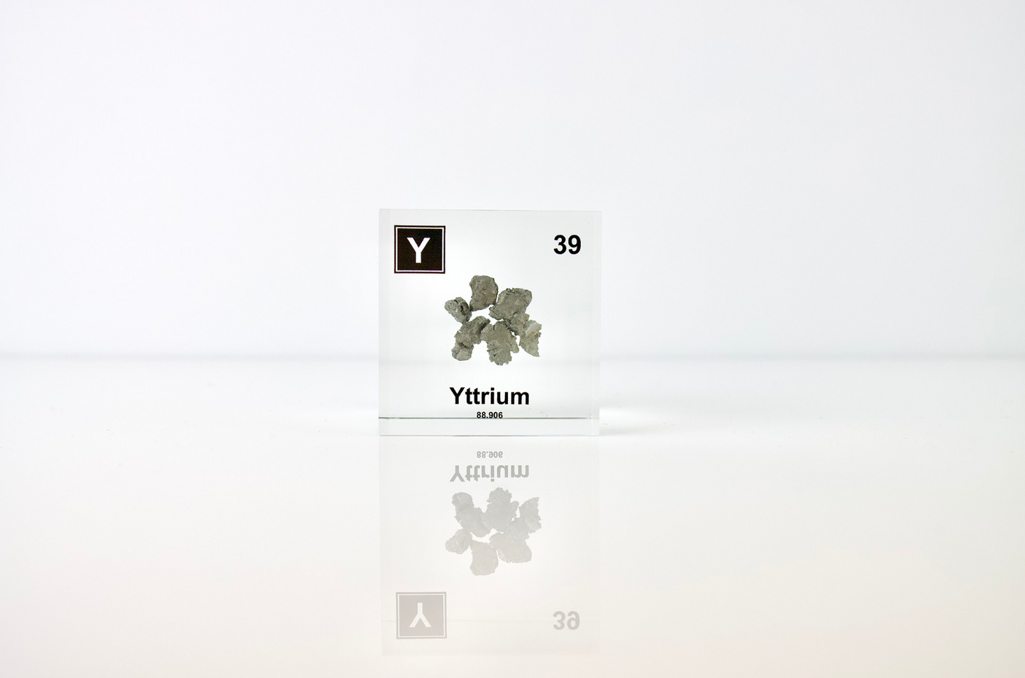 Yttrium Element Cube - 2" Acrylic Display - Atomic Number 39