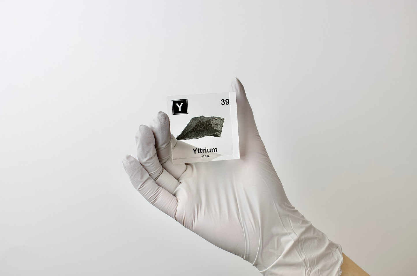 Yttrium Element Cube - 2" Acrylic Display - Atomic Number 39