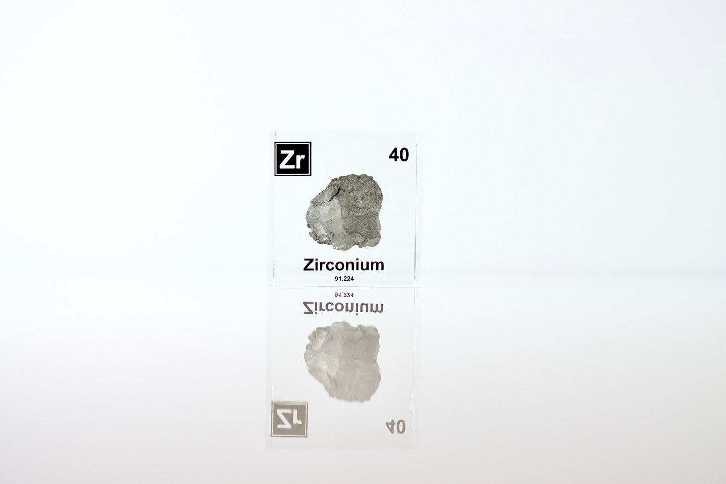 Zirconium Element Cube - 2" Acrylic Display - Atomic Number 40