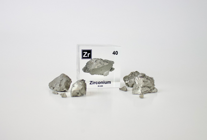 Zirconium Element Cube - 2" Acrylic Display - Atomic Number 40