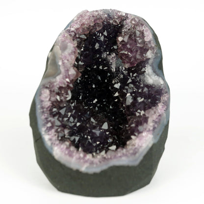 Amethyst Dark Purple Crystals Geode Natural Mineral Specimen  # B 4645