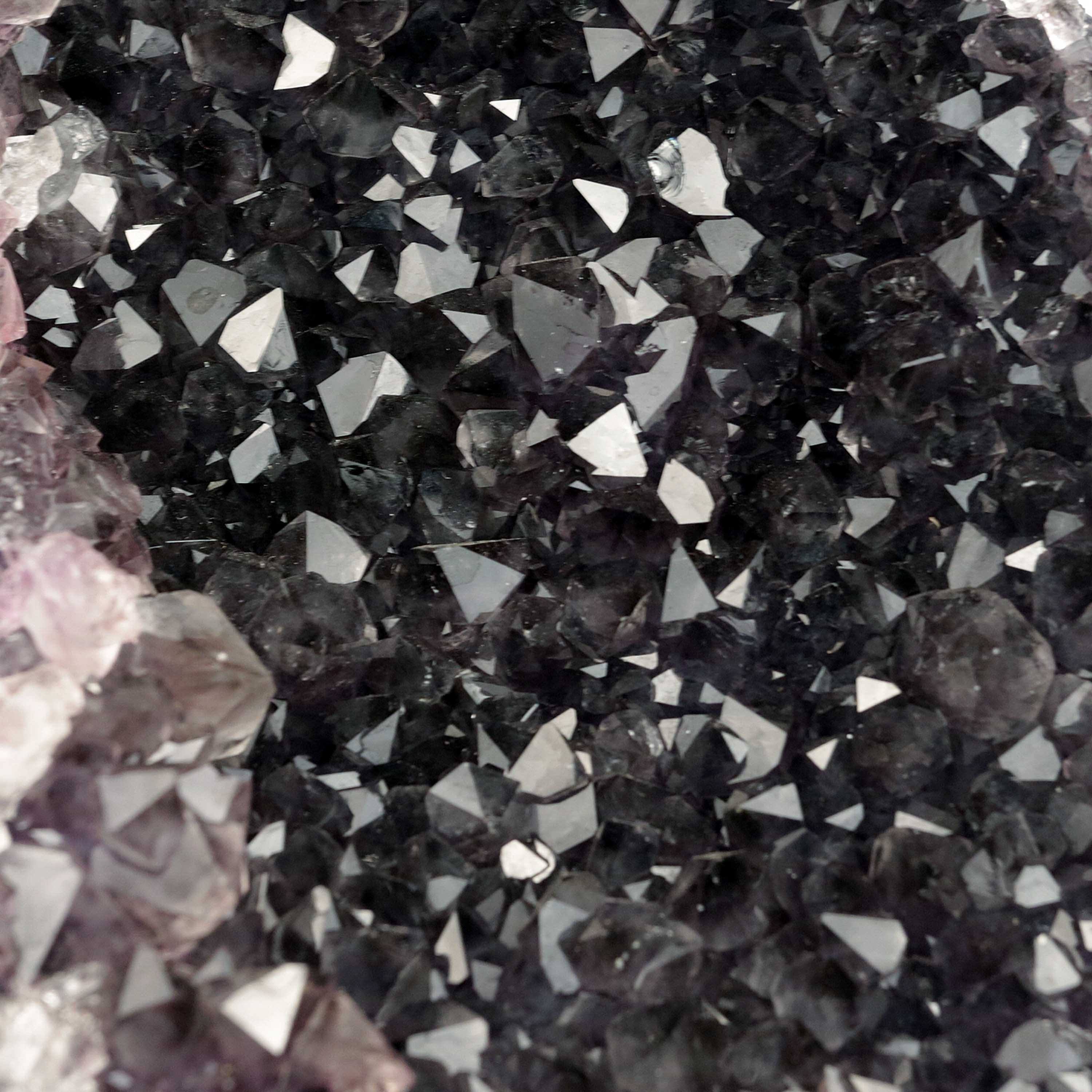 Amethyst Dark Purple Crystals Geode Natural Mineral Specimen  # B 4647