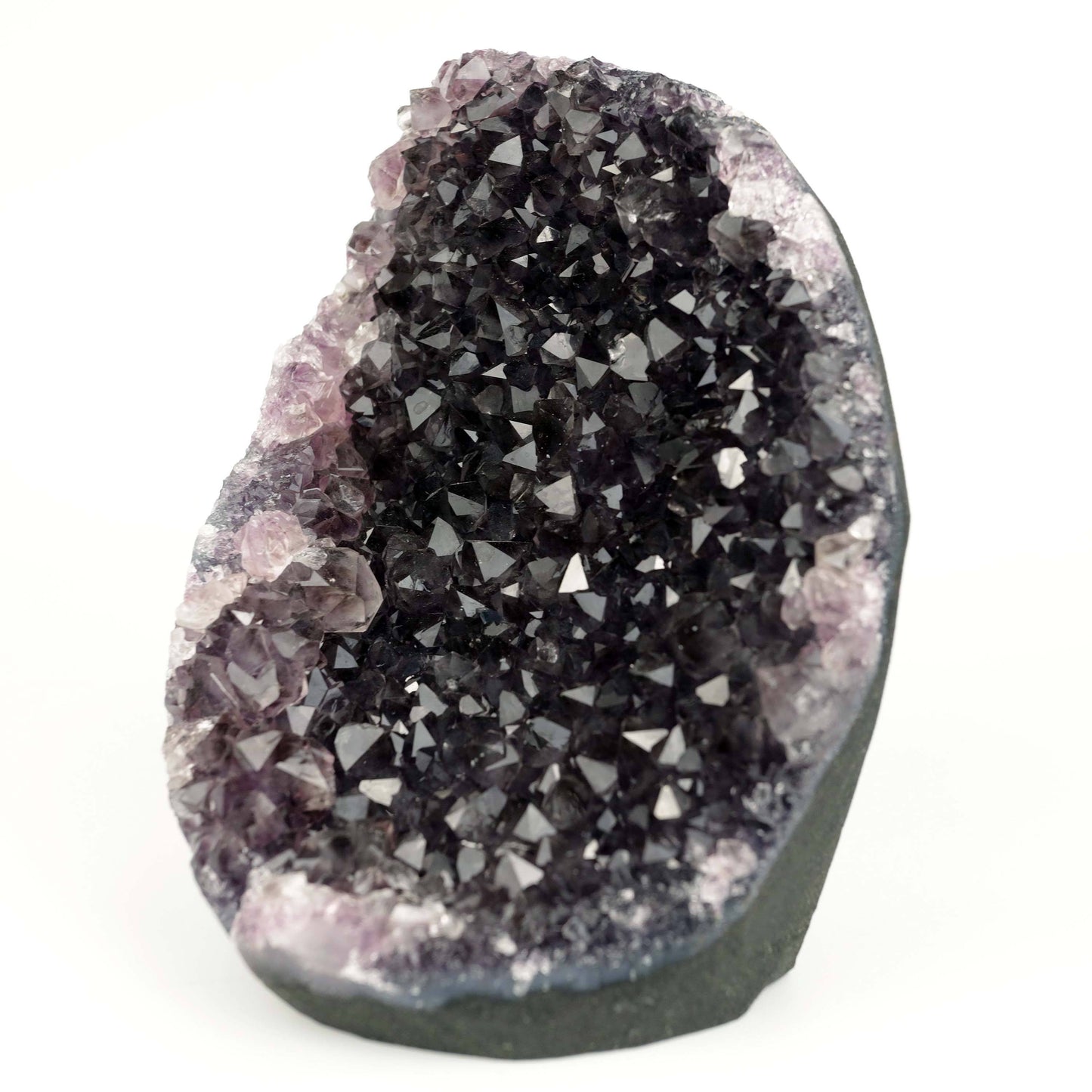 Amethyst Dark Purple Crystals Geode Natural Mineral Specimen  # B 4647